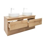 Kúpeľňová skrinka s umývadlom SAT B-Way 119x50x45 cm dub mat BWAY2120OAKDU2B BWAY2120OAKDU2B