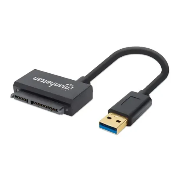 Manhattan Adaptér USB 3.0 na SATA čierna / Adaptér / 5 Gbps / pre 2,5" disky / 0,42 m (130424)