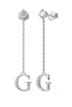 Guess Štýlové oceľové náušnice Crystal Harmony JUBE02223JWRHT