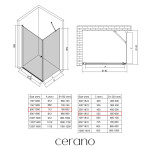CERANO - Sprchovací kút Antelo L/P - 6 mm - chróm, transparentné sklo - 80x60x190 - otočný CER-477383