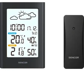 Sencor SWS 2700 / Meteostanica / Bezdrôtový senzor / Predpoveď počasia / LCD displej / Dosah 80 m