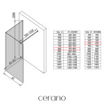CERANO - Sprchová zástena Walk-in Onyx Corner Cube Ľ/P - 8 mm - hranatá vzpera - čierna matná, bronzové sklo - 80x60x200 CER-688288