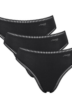 SLOGGI GO CRUSH NOHAVIČKY S VYSOKOU NOHOU 3PACK BLACK černá XL