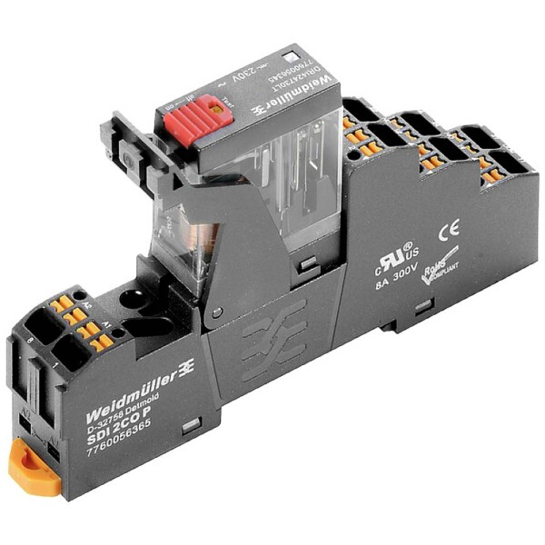 Weidmüller DRIKITP230VAC 2CO LD/PB reléový modul, 230 V/AC, 5 A, 2 prepínacie, 10 ks; 2576150000