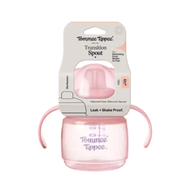 Tommee Tippee Transition hrnček s hubičkou 150 ml 4m+ ružová (447941-T)