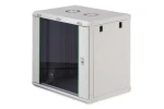 Digitus Dynamic sivá / Nástenný rozvádzač / 19" / 12U / 607x600x450 mm / sklenené dvere / IP20 (DN-37108)