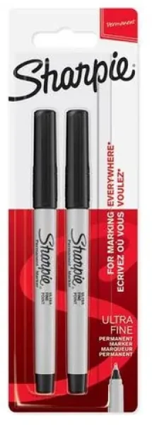 Sharpie Popisovač permanentný čierna 2ks / špicatý hrot / veľmi tenký (1985878)