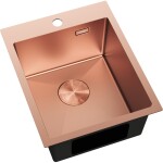 MEXEN - Solix oceľový drez 1-bowl 400 x 500 mm, meď 6406401000-65
