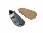 EF Barefoot sandále Ef Šedá s ružovou 26 EUR