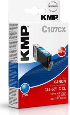 KMP Patrone Canon CLI-571 BK XL comp. ph.black pigm. C107BKX - 1568,0001