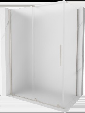 MEXEN/S - Velár sprchovací kút, posuvné dvere 160 x 70, dekor, nikel kartáčovaný 871-160-070-31-97