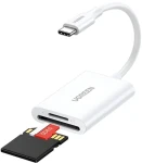 Ugreen CM265 Čítačka pamäťových kariet biela / USB-C / 2v1 (35506)