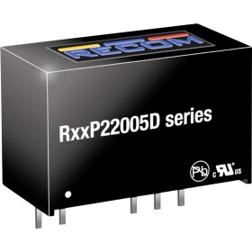 RECOM R12P22005D DC / DC menič napätia, DPS 200 mA 2 W Počet výstupov: 2 x; R12P22005D