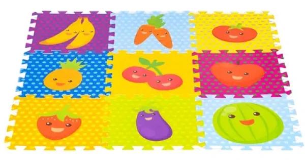 ECOTOYS Penové podlahové puzzle Ovocie