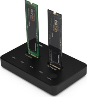 Extra Digital Docking Station 2x M.2 NVME+SATA SSD iki 10Gbps