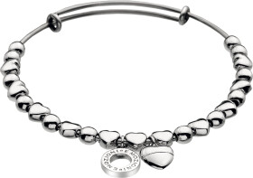 Hot Diamonds Oceľový náramok Emozioni Silver Heart Bangle DC094