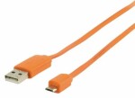 Valueline USB 2.0. kábel - Micro USB 100 cm oranžová (5412810171989)