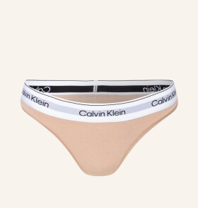 Dámske tangá QF7050E 7NS Beige - Calvin Klein L béžová