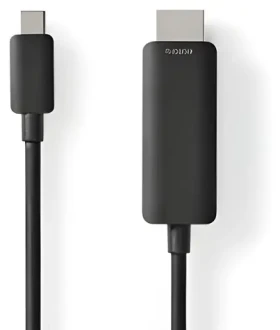 Nedis USB-C - HDMI čierna / Redukcia / USB 3.2 Gen 1 / 4K 60Hz / 1 m (CCGL64655BK10)