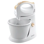 Sencor SHM 5330-EUE3 biela / Ručný šľahač s misou / 500W / 5 rýchlostí / hnetacie šľahacie metly (8590669287192)