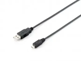 Equip 1 m čierny / USB kábel / USB-A na Micro-USB B / USB 2.0 / 480 Mbit/s (128594)