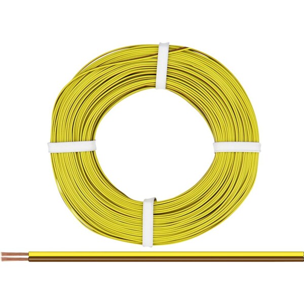 Donau Elektronik 218-38-25 opletenie / lanko 2 x 0.14 mm² hnedá, žltá 25 m; 218-38-25