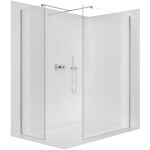CERANO - Sprchová zástena Walk-in Onyx TL/P - 8 mm - hranatá vzpera - chróm, transparentné sklo - 120x30x200 CER-8050BD72114