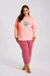 3471 DÁMSKE DLHÉ PYŽAMO PATRICIA 2XL-4XL Meruňka 2XL
