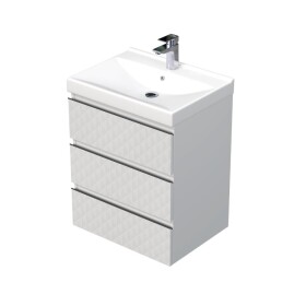 Kúpeľňová skrinka s umývadlom SAT Cube Way 60x71x46 cm biela mat CUBE3D46603ZBVER CUBE3D46603ZBVER