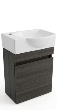 Kúpeľňová skrinka s umývadlom Naturel Verona 40x53, 2x22 cm tmavé drevo mat VERONA40TDBL VERONA40TDBL