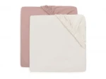 Jollein Prestieradlo napínacie 120x60 cm Wild Rose/Ivory 2 ks (2511-507-68013)