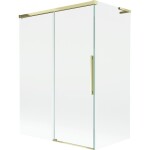 MEXEN/S - Rox L vaňová zástena 2-krídlová posuvná 120 + 70 x 150, transparent, zlatá 8C9L-120-070-50-00