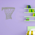 Veselá Stena Samolepka Basketbalový kôš Farba: béžová, Veľkosť: 60 x 56 cm