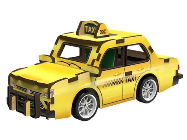 2KIDS TOYS 3D drevená skladačka Taxi