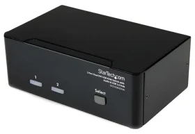 StarTech 2-portový Dual DVI USB KVM prepínač čierna / KVM prepínač / USB / 2048×1536 px / 1 užívateľ (SV231DD2DUA)
