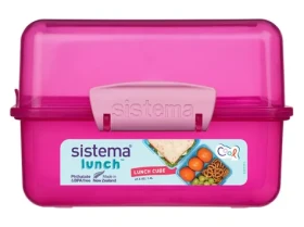 Sistema Lunch Krabička na obed s 2 oddielmi 1.4 l ružová (8592001419384)