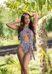 Sexy Koucla Monokini "High Leg" with belt to tie LEO L