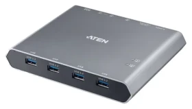 Aten 2- Port USB-C 4K DisplayPort strieborná / KVM switch / 4K 3840×2160 / 3x USB-C / 1x DisplayPort (US3311-AT-G)