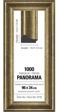 ART PUZZLE 5720 Rám na puzzle 96x34cm strieborná