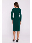 Dámske šaty S376 Tmavo zelená - Stylove L tmavě zelená