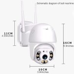 R2INVEST WIFI bezdrôtová otočná 2MPX full HD video monitorovacia kamera IR LED PIR