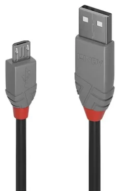 Lindy USB-A - Micro-USB B 1m čierna / dátový kábel / USB 2.0 / 480 Mbit/s (36732)
