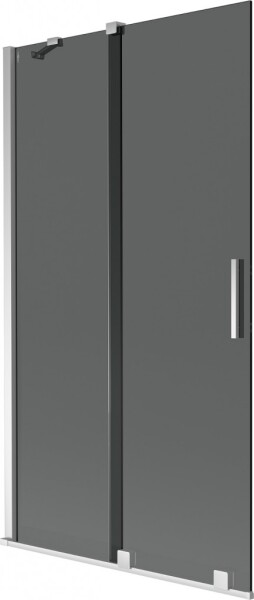 MEXEN/S - Velar dvojkrídlová posuvná vaňová zástena 100 x 150, grafit, chróm 896-100-000-41-01