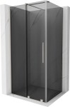 MEXEN/S - Velár sprchovací kút, posuvné dvere 130 x 90, grafit, nikel kartáčovaný 871-130-090-41-97