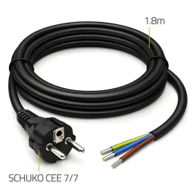 Napájací kábel SCHUKO CEE 7/7 (E/F) 1,8 m / Napájací kábel / meď / 3x1,0 mm2 (54597)