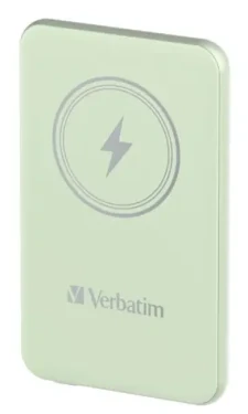 Verbatim Charge 'n' Go Magnetická bezdrôtová powerbanka 5000mAh zelená / USB-C / MagSafe / 15-20W (32241)