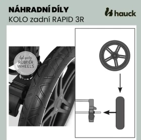 Hauck KOLO zadný Rapid 3 BLACK (NDHK148549-3)