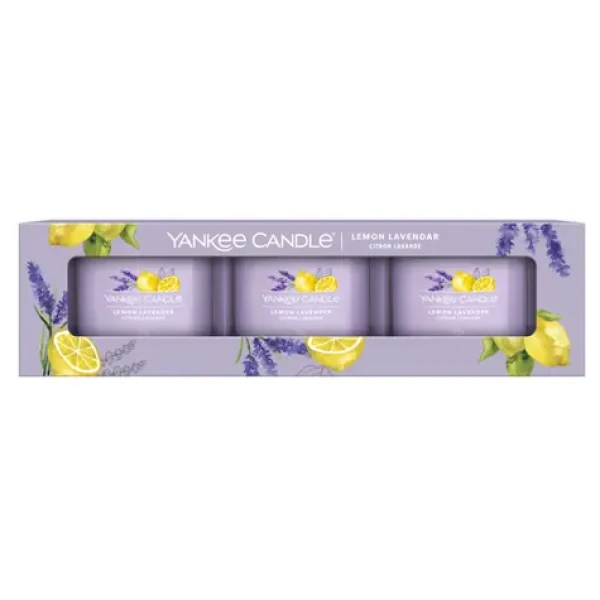 Yankee Candle Sada Votívnych Sviečok Plnených V Skle Praline Birch Lemon Lavender (5038581167404)