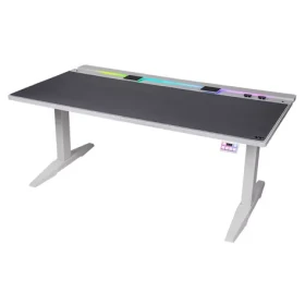Thermaltake G700 RGB Gaming Desk herný stôl biela / elektricky nastaviteľná výška 61-125 cm (GGD-G70-WHEIRX-22)