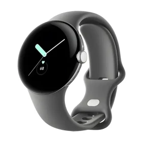 Google Pixel Watch LTE 41mm strieborná, antracitový remienok / Chytré hodinky / 1.2 "AMOLED / 5ATM / LTE (GA04307-GB)